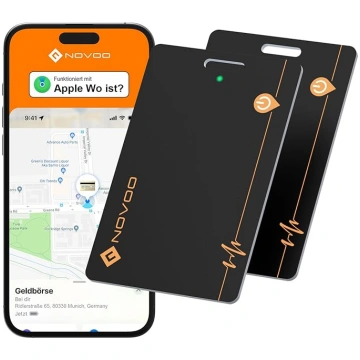 NOVOO Thin Wallet Tracker Rechargeable Pack of 2 A