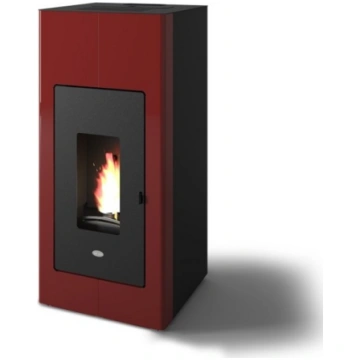 Granulu kamīns Eva Calor ILARIA 17,5kW sarkans