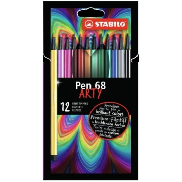Filca pildspalvas PEN 68 ARTY 12sp. Stabilo