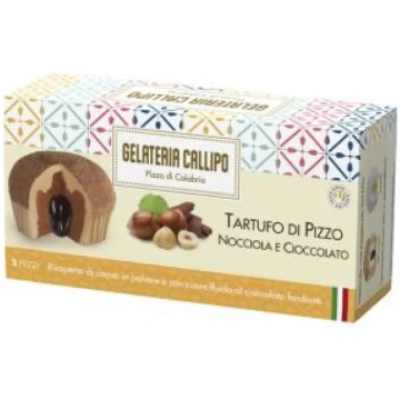 Deserts saldējums lazdu riekstu-šokolādes Tartufo,