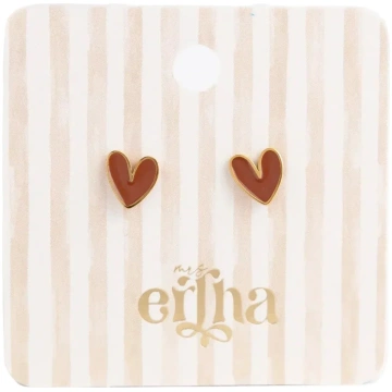Bērnu auskari Organic Heart, Studs Earings, Mrs.Er