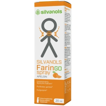 SILVANOLS FARINGO SPRAY apelsīns, izsmidzināms līd