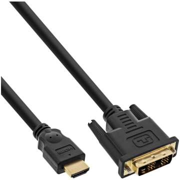 InLine HDMI–DVI kabelis vīrišķais / 18+1 vīrišķais