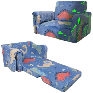 Children"s Sofa Fold-Out 2-in-1 Sofa Bed Luminous 