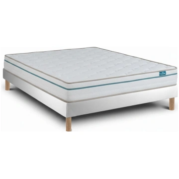 Cloud One Set and White Sommier - Bed with Mattres