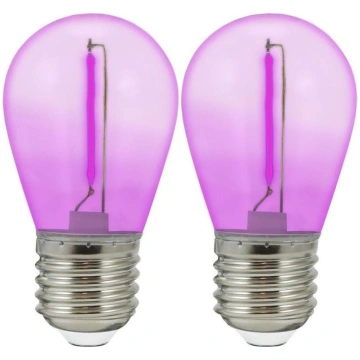 KOMPLEKTS 2x LED Spuldze PARTY E27/0,3W/36V violet