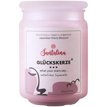 Japānas ķiršu ziedu aromātiskā svece - laimes svec