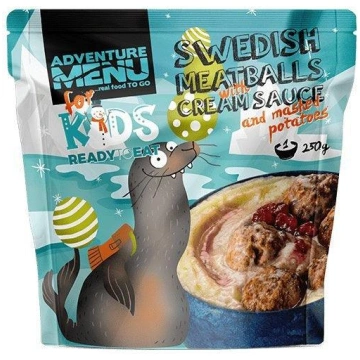 KIDS Swedish meatballs with cream sauce and mashed