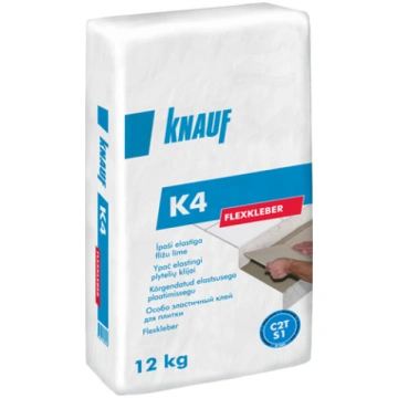 Elastīga flīžu līme K4 Knauf 12kg pelēka