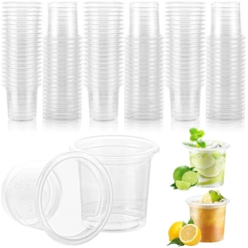 WOPPLXY 1000 plastmasas šota glāžu iepakojums, cau