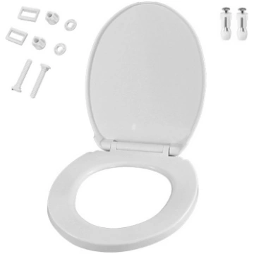 Lēni nolaižams tualetes pods vāks, balts - toilet 
