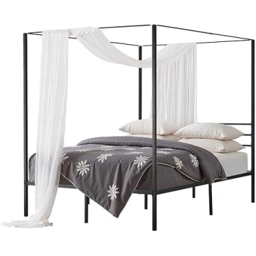 VEVOR Queen Size Canopy Bed Frame Metal Canopy Bed