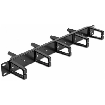 Delock DeLOCK 66850, Cable management panel, Black
