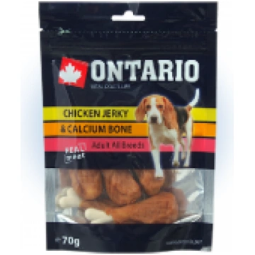 Gardums suņiem Ontario Chicken Jerky & Calcium Bon