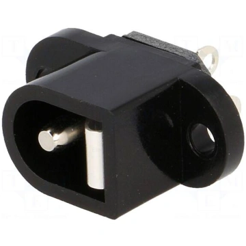 Socket | DC supply | male | 5,5/2,5mm | with on/of