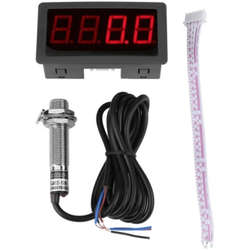 Tahometrs 4 digitālais LED spidometrs, 10-9999RPM 
