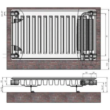 Termolux radiators Tips 11x400x400 Ventil Compact,
