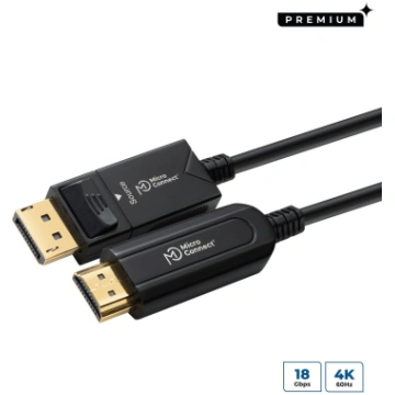 MicroConnect Premium Optic DP - HDMI Cable 20m cab