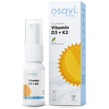 Osavi vitamīns D3 + K2 mutes aerosols, piparmētra 