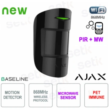 Ajax MotionProtect Plus Jeweler Black: High-Precis