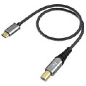 FiiO USB-C USB-B USB kabelis 0.5 m Melns [Kabel Cz