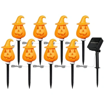 Halovīnu āra grīdas lampa — saules enerģijas darbi