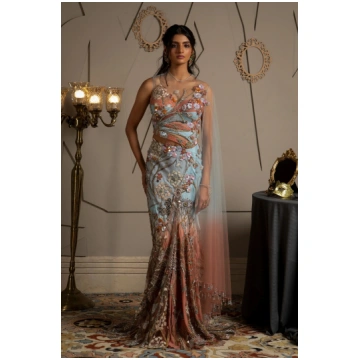 Rhea Pre Draped Saree - XS