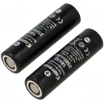 Re-battery: Li-Ion | 18650,MR18650 | 3.7V | 2500mA