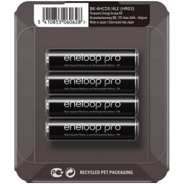 4 x Panasonic ENELOOP PRO AAA 930mAh / 1,2V (4 gb.