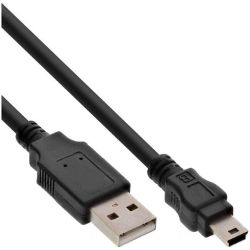Kabelis Usb Inline Usb-a - Miniusb 1 M Melns (3310
