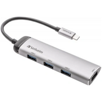 USB dokstacija Verbatim HUB 4-PORT USB-C Multiport
