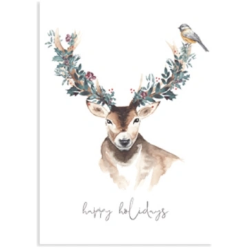 Kartīte Happy Holidays Briedis