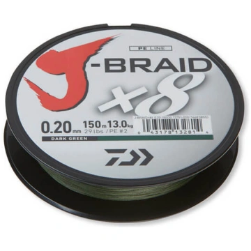 Daiwa J-Braid X8 0.06mm 150m dark green
