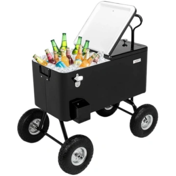 Bonnlo 76L Serving Trolley with Wheels, Drinks Coo