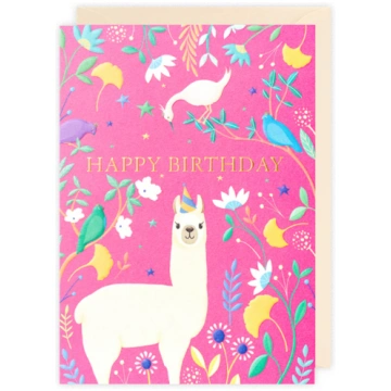 Kartīte Lama, Happy Birthday, pink, Carrie May