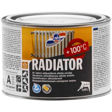 Radiatora krāsa, radiatori Rilak Radiator, balts k