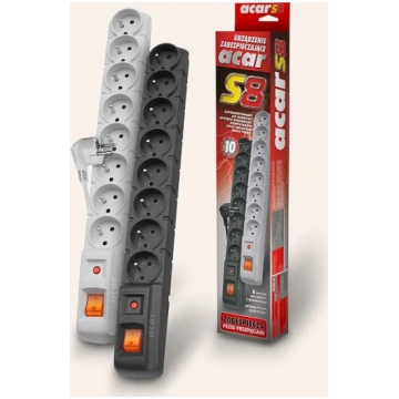 Surge Protector ACAR S8 3M Black ( W0148 ) elektrī
