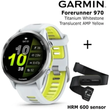 GARMIN Forerunner 970, Titanium, Whitestone/Transl