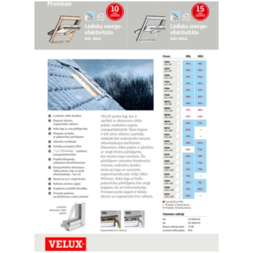 VELUX Jumta logs GGL 3066 CK04 ar dubulto stikla p