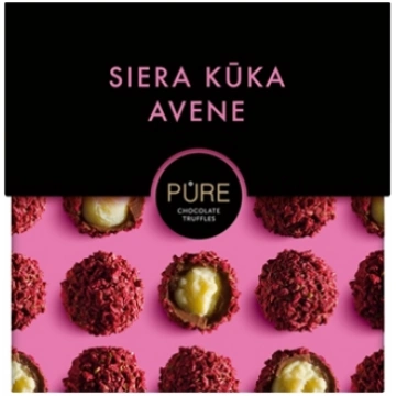 Piena šokolādes trifeles ar siera kūkas garšas krē