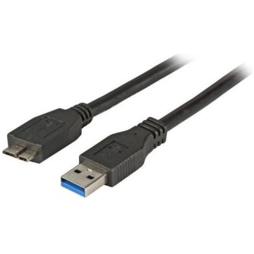 EFB USB3.0 Anschlusskabel A-Micro-B St-St 1m schwa