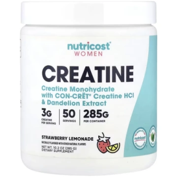 Nutricost, Women, Creatine, Strawberry Lemonade, 1