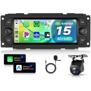 4+64G Auto Radio Android 15 priekš Jeep Grand Cher