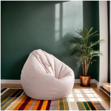 Bean Bag Case Velour Washable Zip Stretch Without 