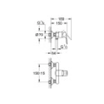 Grohe BauLoop hromētais dušas maisītājs (23340000)