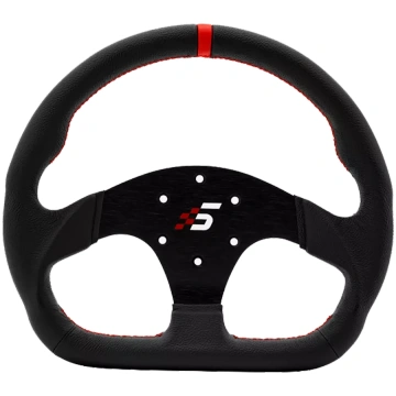 Professional Leather D-Shaped Racing Steering Whee