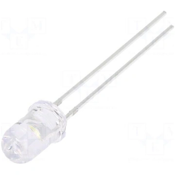 LED | white cold | 5mm | 15000mcd | 30° | Front: c