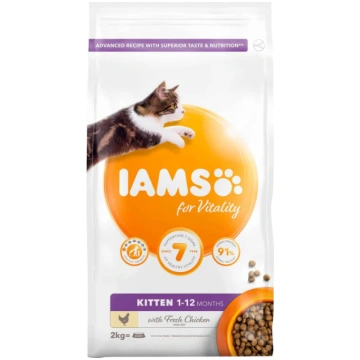 Iams sausā barība kaķēniem ar vistu, 2 kg