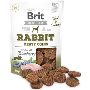 BRIT Meat Jerky Coins Rabbit - dog treat - 80g