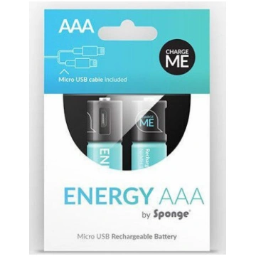 Sponge Energy AAA lādējamas baterijas ( ar usb kab